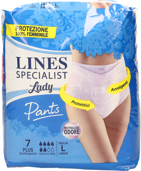 Lines Specialist Lady Pants Mutandina Plus Taglia L Offerta 2 confezioni da  14Pz (2x7) - Pampers - Per la culla e il passeggino - Giocattoli