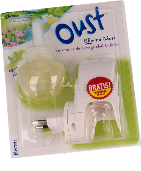 OUST Electric elimina odori diffusore + ricarica 20 ML Profumazioni  assortite. - Basko