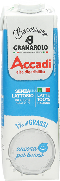 Granarolo Latte UHT Accadì 1L X 6 Confezioni di Latte 100% Italiano [Senza  lattosio] »