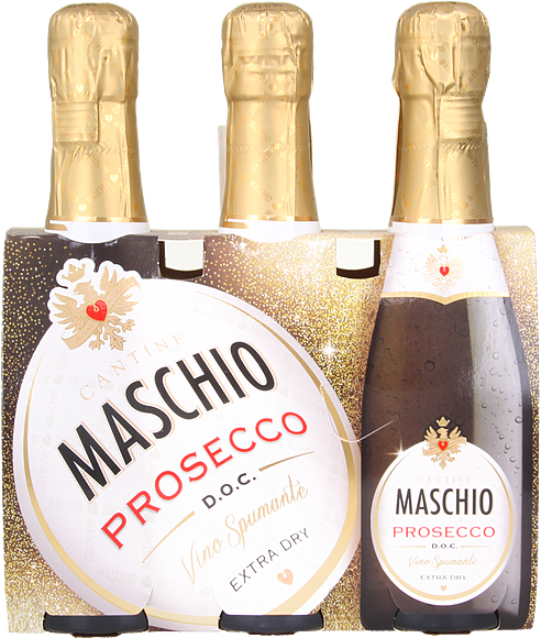 Prosecchino Maschio in bottiglia di vetro - Acquista Online Prosecco  Maschio in bottiglie di vetro piccole 3 x 200 ml