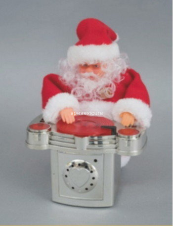 Babbo Natale con macchina in resina - Coffee Matic Shop