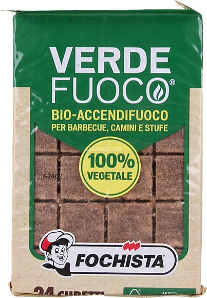 Accendifuoco Bio Verde Fuoco Fochista per Barbecue, Camini e Stufe - 24  Cubetti - Acquista Online Accendifuoco in offerta!