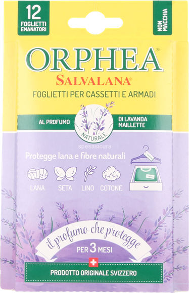 Orphea Salvalana alla Lavanda Foglietti per Cassetti e Armadi - 12 pz -  Acquista Online Orphea Salvalana in offerta!