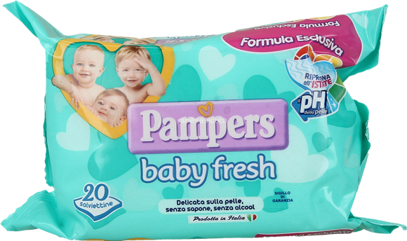 Salviette Pampers Baby Fresh senza alcol - 20 pz - Acquista Online Salviettine  Pampers per bambini in offerta!