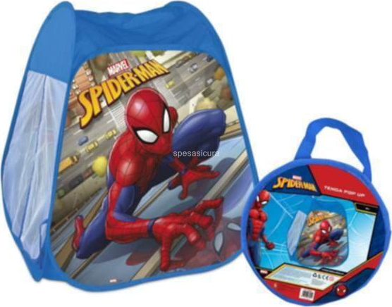 Tenda Personalizzata con fascette Spiderman Dimensioni larghezza 146cm X  altezza 220cm